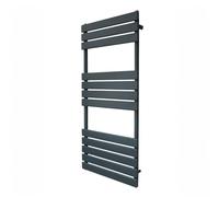 Radiador Toallero Panel plano | 1200 mm x 500m |Gris Antracita | Acero Primera Calidad | Certificado CE: CE y UKCA | Kit de Fijación y Cepillo de Limpieza GRATIS | Calefactor