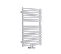 Radiador Toallero - Plano - Conexión Central - Blanco - 835mm x 400mm - 304 Vatios - Magera