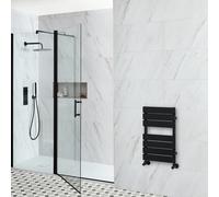 Radiador Toallero Plano - Negro - 600mm x 400mm - Lustro