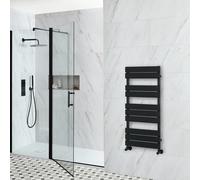 Radiador Toallero Plano - Negro - 975mm x 450mm - Lustro