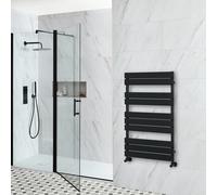 Radiador Toallero Plano - Negro - 975mm x 600mm - Lustro