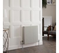 HudsonReed Radiador Tradicional Horizontal en Aluminio Blanco con Columnas - 600mm x 405mm (Columnas Dobles) - Esme