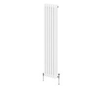 Radiador Tradicional Vertical de 3 columnas 1800mm x292mm | Blanco | Acero | Montado en pared | Kit de fijación y soportes + Cepillo de limpieza GRATIS | Calefacción estufa calefactor