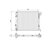 VALEO 701108 Radiador, refrigeración del motor