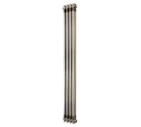Radiador Vertical Tradicional 1500 x 200 mm 2 Columnas Acero - Metal Crudo Estilo Industrial 599W Incluye Soportes, Kit de Instalación y Cepillo