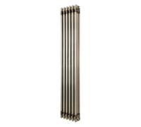 Radiador Vertical Tradicional 1500 x 290 mm 3 Columnas Acero - Metal Crudo Estilo Industrial 1340W Incluye Soportes, Kit de Instalación y Cepillo