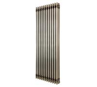 Radiador Vertical Tradicional 1500 x 560 mm 3 Columnas Acero - Metal Crudo Estilo Industrial 2680W Incluye Soportes, Kit de Instalación y Cepillo