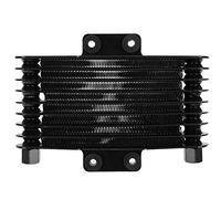 Radiadores de Aceite de Aluminio, radiadores de enfriamiento de Enfriador de Aceite de Motor de Aluminio de 125 ml para Moto Dirt Bike ATV(Negro)