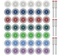 Radial Bristle Discs - Juego de discos de cerdas radiales de 25 mm, 60 unidades, 8 granos mixtos 80/120/220/320/400/600/1000/2500 cerdas