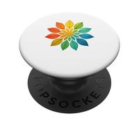 Radial Mandala Bloom - Diseño artístico de simetría abstracta PopSockets PopGrip Adhesivo