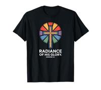 Radiance of His Glory Hebreos 1:3 Cruz de vidrieras Camiseta
