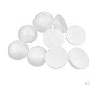 RadianceBiz 3X 10x Bolas de Espuma Sólida Blancas de 10 Cm para Manualidades Y Decoración de Pascua, Hemisferios