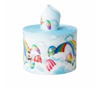 RadianceBiz corativa Poliéster con Estampados Alegres Pascua para Proyectos Bricolaje y coración l Hogar Acuado para Álbumes Recortes y Tarjetas, 3.8CM, 12