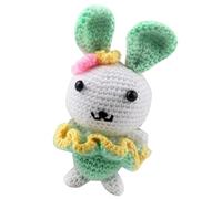RadianceBiz Creative Doll Penguin Crochet Knitting Kit DIY Adornos de, Conejo Verde