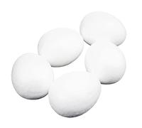 RadianceBiz Huevos de Espuma de Poliestireno para Modelado, Manualidades, Pintura Artística, 5/10/50, Blanco, 10cm