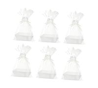 RadianceBiz Juego de 6 Cestas de Regalo Vacías con 6 Bolsas Y Lazos para Acción de Gracias.