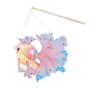 RadianceBiz Linterna Del Festival Del Medio Otoño, Linterna de Koi DIY, Linterna Hecha a Mano, Linterna Decorativa de Peces, Linterna Portátil para año, Cum, Rosado, tal como se describe