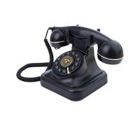 RadianceBiz Teléfono con Audiolibro de Visitas, Diseño Retro con Dial Giratorio Y Grabadora de Voz para Ocasiones Especiales, Negro, Individual