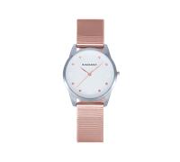 RADIANT batería Reloj Margaritas 36MM White DIAL IPRG Mesh / 3 ATM