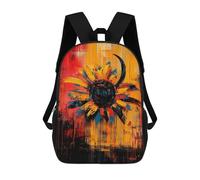Radiant Bloom Contemporary Expressionist Sunflower Artwork Mochila Escolar Impresa En 3D Mochilas Informales Para Niños Mochila Escolar Impresa En 3D Para Niños De Primaria Y Secundaria 17inch