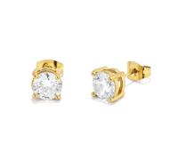Radiant - Colección Atlante - Pendientes Dorados con Diamante para Hombre, Diseño Elegante y Sofisticado.