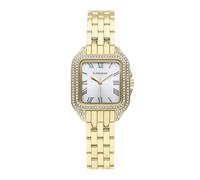 Radiant - Colección Bahamas Luxe - Reloj analógico. Reloj de Pulsera para Mujer. Reloj de Brazalete con Esfera Plateada y Correa Dorada. Tamaño 28mm. 3ATM.