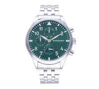 Radiant - Colección Caiman - Reloj analógico de Cuarzo. Reloj de Pulsera para Hombre. Reloj de Brazalete con Esfera Plateada y Correa de Acero Inoxidable. Tamaño 43mm. 5ATM.
