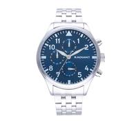 Radiant - Colección Caiman - Reloj analógico de Cuarzo. Reloj de Pulsera para Hombre. Reloj de Brazalete con Esfera Plateada y Correa de Acero Inoxidable. Tamaño 43mm. 5ATM.