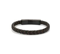 Radiant - Colección Espiga - Pulsera de Polipiel Negra y Marrón para Hombre, Brazalete con Elegancia Casual y Urbana para Estar Siempre a la Moda.