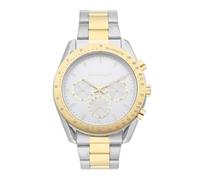 Radiant - Colección Marlon - Reloj analógico. Reloj de Pulsera para Hombre. Reloj de Brazalete con Esfera Blanca y Correa Plateada y Dorada. Tamaño 44mm. 5ATM.