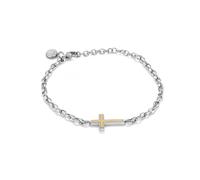 Radiant - Colección Vibrance - Pulsera Plateada para Hombre con Cruz Dorada, Brazalete con Elegancia Casual y Urbana para Estar Siempre a la Moda.