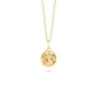 Radiant - Colección Wish - Collar para Mujeres, de Plata bañado en Oro de 24 quilates. Con motivo del símbolo 11:11 en dorado. Diseño elegante y minimalista.