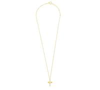 Radiant - Colección Fantasy- Collar Gold Cruz Piedras para Mujeres, de Plata bañado en Oro de 24 quilates. Diseño elegante y sofisticado.