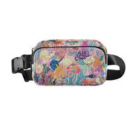 Radiant Explosion Of Color Artwork - Bonita riñonera cruzada para hombres y mujeres, resistente al agua, cinturón para correr, Rainbow Reef Rhapsody Vivid Aquatic Extravaganza, 1 size