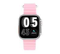 Radiant - Jersey - Reloj Inteligente, Smartwatch con Pulsometro, Tensiometro, Monitor de Sueño y Pulsera Actividad Digital. para Hombre y Mujer. Compatible con Android iOS (Silicona Rosa)