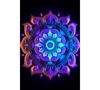 Radiant Reflections: A Bright Mandala Journal: 6x9 inch 120 Page Lined Gift Notebook For Notes Or Drawing