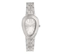 Radiant - Reloj Analógico de Cuarzo para Mujer, Colección Sophia, Caja Ovalada de 25 mm, Esfera Blanca, Brazalete Plateado con Cierre Deployant, Pila Incluida, Resitencia al Agua 3 ATM