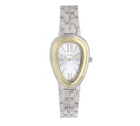 Radiant - Reloj Analógico de Cuarzo para Mujer, Colección Sophia, Caja Ovalada de 25 mm, Esfera Blanca, Brazalete Plateado con Cierre Deployant, Pila Incluida, Resitencia al Agua 3 ATM