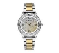 Radiant Reloj analógico para Mujer Colección Frozen. Reloj Bicolor Dorado y Plateado con Brazalete y Esfera Dorada y Plata con Glitter. Bisel con pedrería. 3ATM. 38mm.
