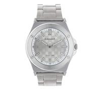 Radiant - Reloj Analógico de Cuarzo para Hombre, Caja Redondo de 42,00 mm, Esfera Plateado/Gris, Brazalete de Acero Plateado/Gris con Cierre Deployant, Pila Incluida, Resistente al Agua 5 ATM