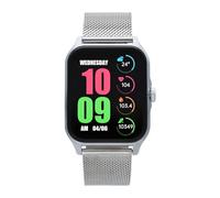 Radiant LAS Vegas Premium 2 Reloj Inteligente Unisex - Plateado con Correa de Silicona, Compatible con Android/iOS, Modos Deporte, Contador de Pasos/Calorías y Monitor de Sueño