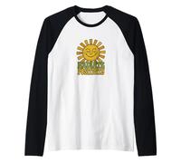 Radiate Positivity Cita edificante Inspirando un Sol Brillante Camiseta Manga Raglan