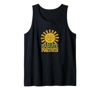 Radiate Positivity Cita edificante Inspirando un Sol Brillante Camiseta sin Mangas