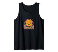 Radiate Positivity Cita edificante Inspirando un Sol Brillante Camiseta sin Mangas