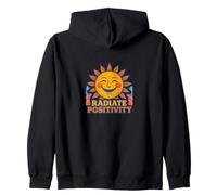 Radiate Positivity Cita edificante Inspirando un Sol Brillante Sudadera con Capucha