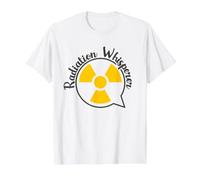 Radiation Whisperer - Burbuja del Habla con Signo de radiación Camiseta gráfica económica, Hombre, Blanco, XL