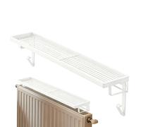 Radiator Cover Shelf - Iron Storage Rack No Drilling Design, Heat Resistant Radiator Top Organizer, Stable Space Saving Display | Practical Expansion Solution For Hotel Dorm Apartment Bedroom