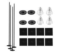 Radiator Fan Zip Ties, Condenser Cable Fasteners, High Temperature Resistant Material, Non-Slip Locking Design, Engine Cooling Mounting Kit for Car Repair Modification, 1 Set, Black