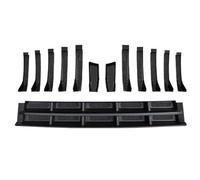 Radiator Grille Guard Cover, Precise Bumper Upper Grill, Protective Metal Mesh Grid, Compact Grille Replacement Part, Ideal for Vehicle Blocking Debris and Car Engine Bay, Black