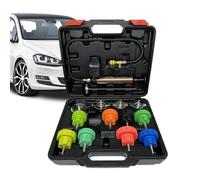 Radiator Pressure Tester, Automotive Tool 14 Pieces, 17x13 Inches Engine Compression Gauge, Radiator Vacuum Fill Kit for Car Repair, Garage, Family Vehicle, Maintenance